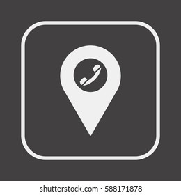 Handset icon. Flat design.
