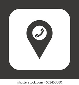 Handset icon. Flat design.