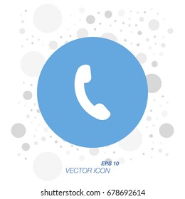 Handset Icon in flat style isolated on white background. Symbol for your design and logo. Vector illustration EPS 10.