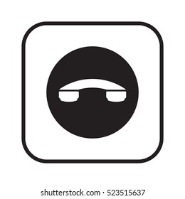 Handset   icon, isolated. Flat  design. 