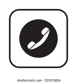 Handset   icon, isolated. Flat  design. 