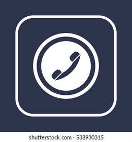 Handset   icon, isolated. Flat  design. 