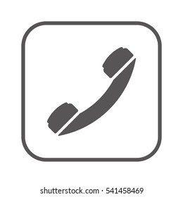 Handset   icon,  isolated. Flat  design.