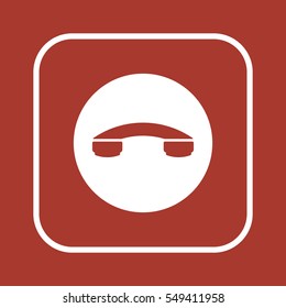 Handset   icon, isolated. Flat  design. 