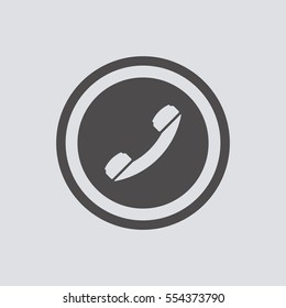 Handset   icon, isolated. Flat  design. 