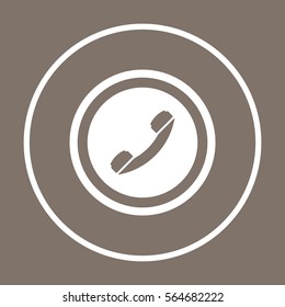 Handset   icon, isolated. Flat  design. 