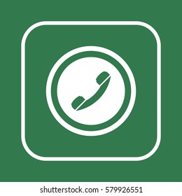 Handset   icon, isolated. Flat  design. 