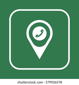 Handset  icon, isolated. Flat  design. 