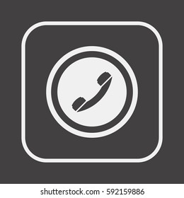 Handset   icon, isolated. Flat  design. 