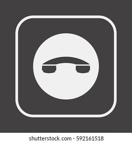 Handset   icon, isolated. Flat  design. 
