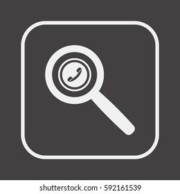 Handset  icon, isolated. Flat  design. 