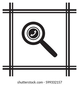 Handset  icon, isolated. Flat  design. 