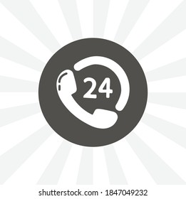 handset icon. phone isolated simple solid vector icon, call center 24 icon