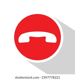 handset icon, phone or telephone, vector illustration 