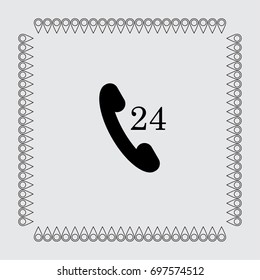 Handset icon, support vector illustration