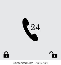 Handset icon, support vector illustration