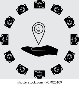 Handset icon, support vector illustration