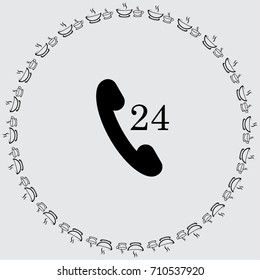 Handset icon, support vector illustration