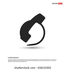 Handset icon. Telephone receiver vector icon.
