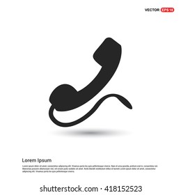 Handset icon. Telephone receiver vector icon.