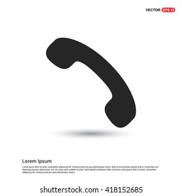 Handset icon. Telephone receiver vector icon.