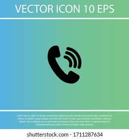 handset icon vector 10 eps . Lorem Ipsum Flat Design 