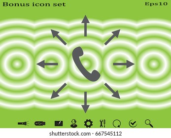Handset, icon, vector illustration of Eps10