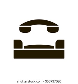 Handset icon, vector illustration. Flat design style
