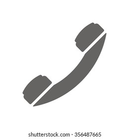 handset icon, vector illustration. Flat design 