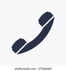 handset icon, vector illustration. Flat design  