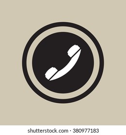 handset  icon, vector illustration. Flat design style
