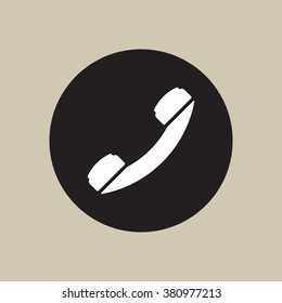handset  icon, vector illustration. Flat design style