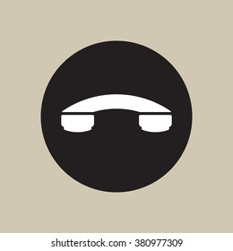 handset  icon, vector illustration. Flat design style