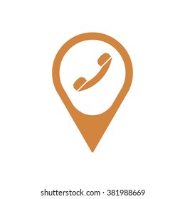handset icon, vector illustration. Flat design style