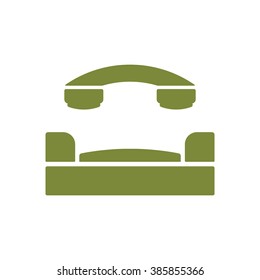 handset icon, vector illustration. Flat design style