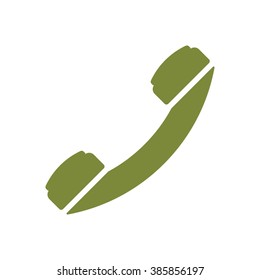 handset icon, vector illustration. Flat design style