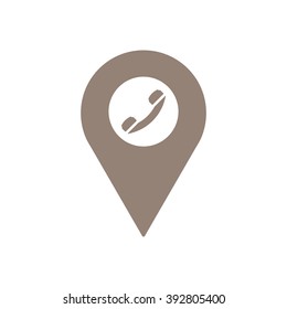 handset icon, vector illustration. Flat design style