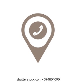 handset  icon, vector illustration. Flat design style