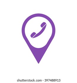 handset  icon, vector illustration. Flat design style