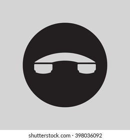 handset  icon, vector illustration. Flat design style