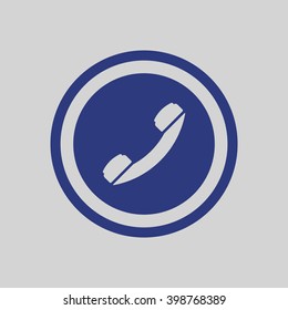handset  icon, vector illustration. Flat design style