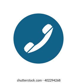 handset  icon, vector illustration. Flat design style