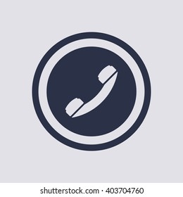 handset  icon, vector illustration. Flat design style