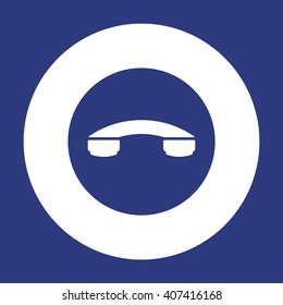 handset  icon, vector illustration. Flat design style
