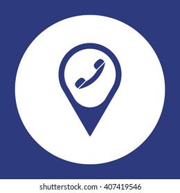 handset  icon, vector illustration. Flat design style