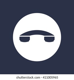 handset  icon, vector illustration. Flat design style