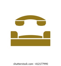 handset icon, vector illustration. Flat design style