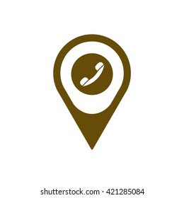 handset  icon, vector illustration. Flat design style