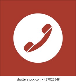 handset  icon, vector illustration. Flat design style