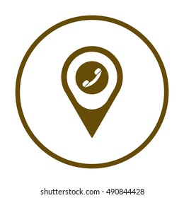 Handset icon,vector. Flat design.